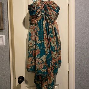 Strapless floral sundress